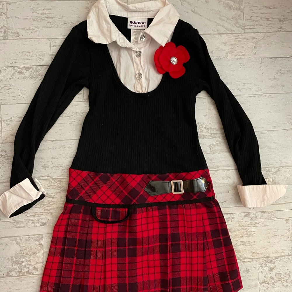 Blueberi Boulevard Plaid Dress Size 5